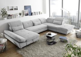 Couch MELFI R Sofa Schlafcouch Wohnlandschaft Bettsofa Schlaffunktion U-Form1