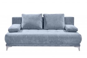 Couch Sofa Zweisitzer JENNY Schlafcouch Schlafsofa ausziehbar denim blau 203cm1
