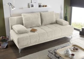 Couch Sofa Zweisitzer JENNY Schlafcouch Schlafsofa ausziehbar sand beige 203cm1
