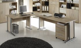 Eckschreibtisch OFFICELINE Winkelschreibtisch Schreibtisch Tisch Büro Sonoma1