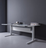 Schreibtisch Prima höhenverstellbar elektrisch ergonomisch 180cm Weiß Weiß