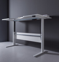 Schreibtisch Prima höhenverstellbar elektrisch ergonomisch 180cm Weiß Weiß