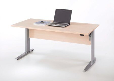 Schreibtisch Prima höhenverstellbar elektrisch ergonomisch 150cm Ahorn Grau