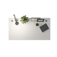Schreibtisch Prima höhenverstellbar elektrisch ergonomisch 150cm Weiß Grau