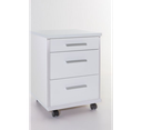 Rollcontainer OFFICE LINE Weiß für Winkelschreibtisch - Bürocontainer mit Schubladen