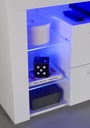 TV Lowboard GOAL3 Weiß Hochglanz mit LED Beleuchtung - Fernsehtisch TV Schrank