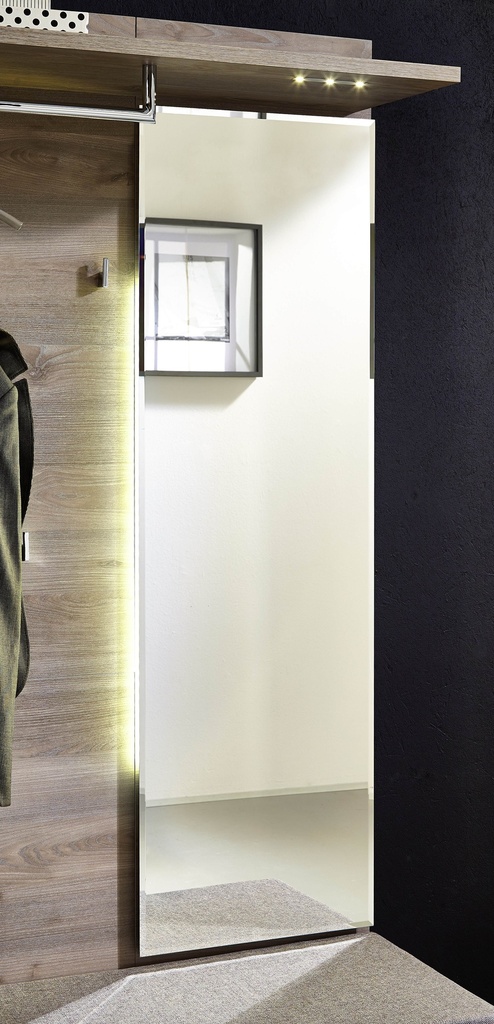 Garderobe PLUS 3-teilig Kompaktgarderobe Schuhschrank Paneel Bank weiß