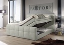 Boxspringbett SACRAMENTO 180cm Beige Hellgrau - Funktionspolsterbett SACB2