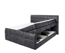 Boxspringbett ASPEN 180cm Grau - Funktionspolsterbett Doppelbett ASB1