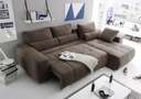 Eckcouch LOPEZ Couch Schlafcouch Bettsofa Schlafsofa Sofabett Funktionssofa ausziehbar braun 305cm