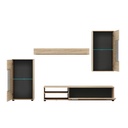 Wohnwand Wohnzimmer Set COOL 4-teilig Kommode Wandboard TV Lowboard