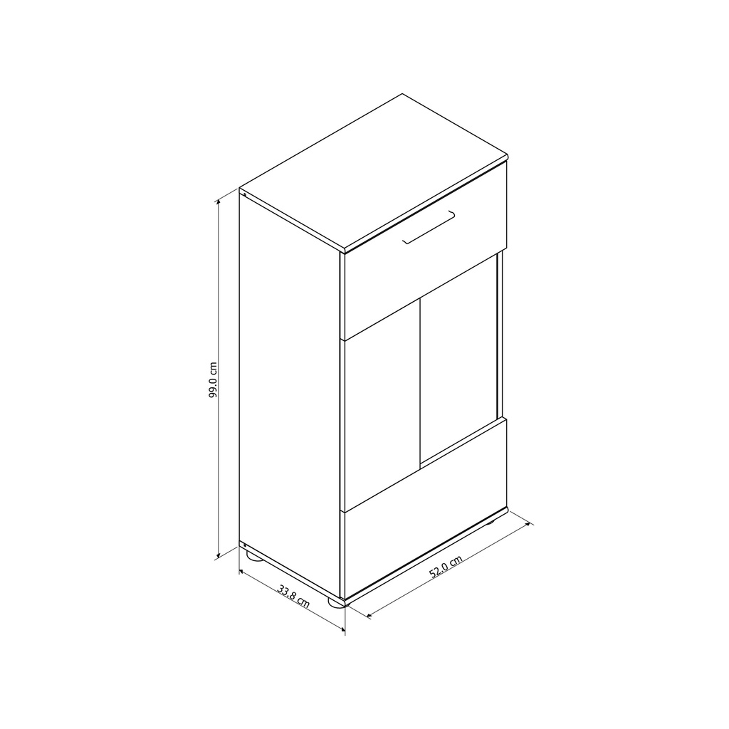 Wohnwand Wohnzimmer Set COOL 4-tlg Kommode Wandboard TV Lowboard