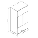 Wohnwand Wohnzimmer Set COOL 4-tlg Kommode Wandboard TV Lowboard