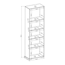 Wohnwand AVIO 4-tlg Vitrine Wandboard TV-Lowboard Liberty braun grau hell Holz