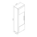 Wohnwand AVIO 4-tlg Vitrine Wandboard TV-Lowboard Liberty braun grau hell Holz