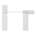 Wohnwand AVIO 4-tlg Vitrine Wandboard TV-Lowboard Liberty braun grau hell Holz