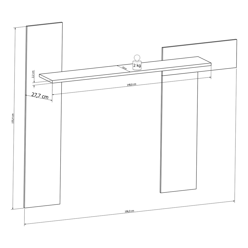 Wohnwand AVIO 4-tlg Vitrine Wandboard TV-Lowboard Liberty braun grau hell Holz