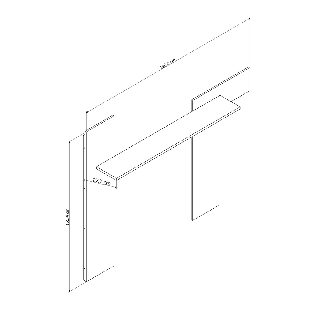 Wohnwand AVIO 4-tlg Vitrine Wandboard TV-Lowboard Liberty braun grau hell Holz