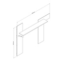 Wohnwand AVIO 4-tlg Vitrine Wandboard TV-Lowboard Liberty braun grau hell Holz