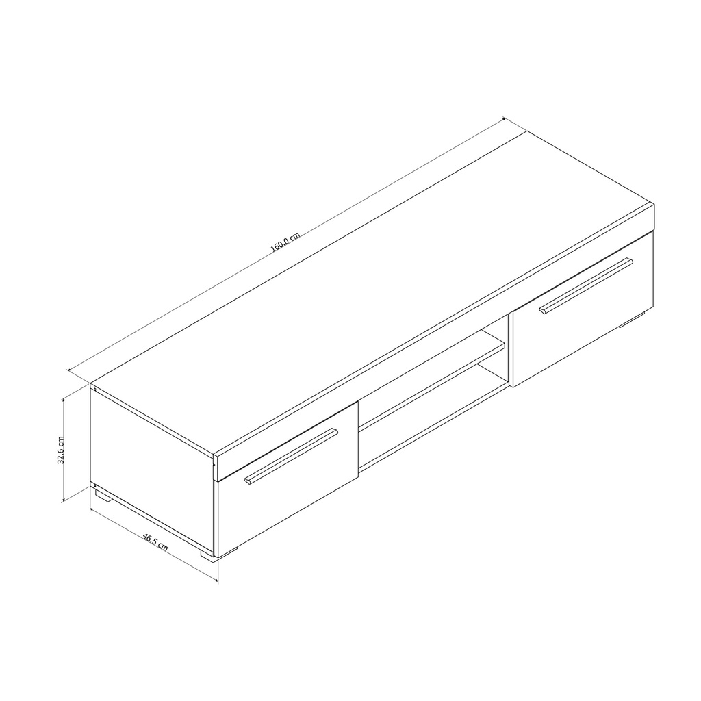 Wohnwand AVIO 4-tlg Vitrine Wandboard TV-Lowboard Liberty braun grau hell Holz