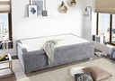 Couch MAXIM Schlafcouch Bettsofa Schlafsofa Funktionssofa PU Topper 6cm dunkel grau berry 200cm