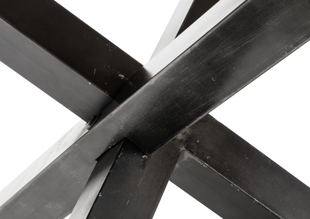 Esstisch ACE Esszimmer Tisch Massivholz Mango Metall Gestell rund 130cm