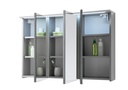 Spiegelschrank TWO Bad mit LED Beleuchtung Badspiegel grau Titan