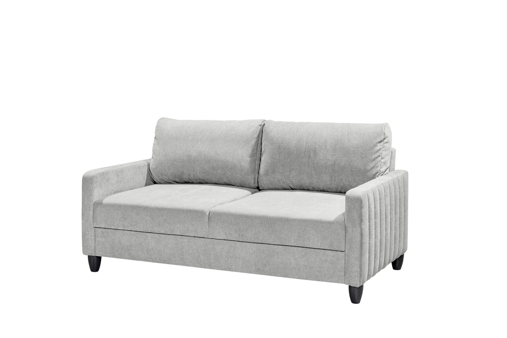 Zweisitzer RIGA Sofa Couch hellgrau silber 177cm