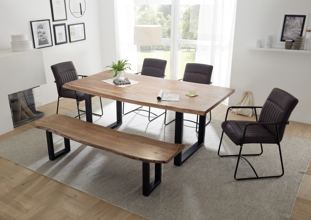 Sitzbank INDIA Esstisch Bank Esszimmer Akazie massiv 160cm