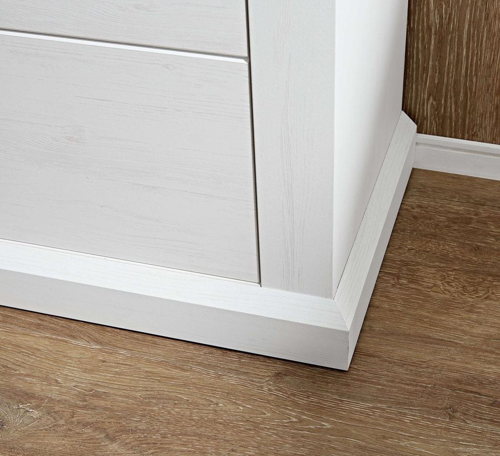 Vitrine breit MODENA Wohnwand Pinie hell