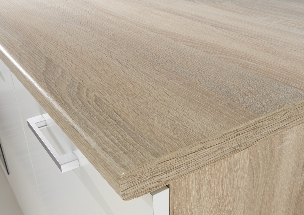 Küche AND Küchenblock Küchenzeile Komplett 270cm Singleküche Miniküche weiß