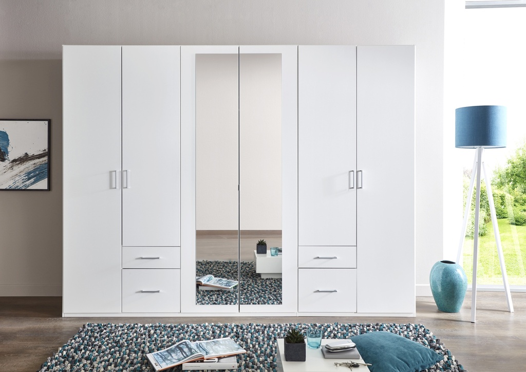 Kleiderschrank FREIBURG Schwebetürenschrank 406cm Frontalansicht