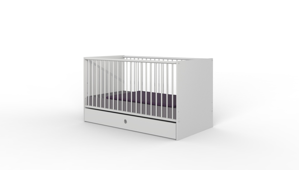 Bettkasten KIEL Schubkasten für Babybett Kinderbett weiß