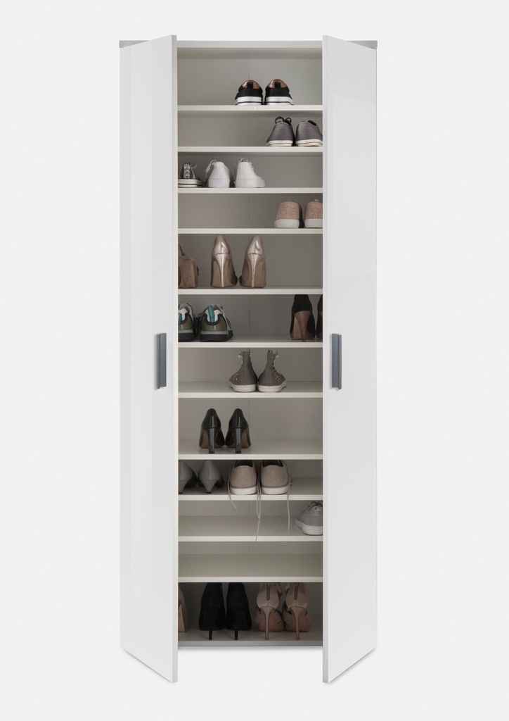 Garderobenschrank LINCOLN Flurschrank weiß hochglanz 80cm