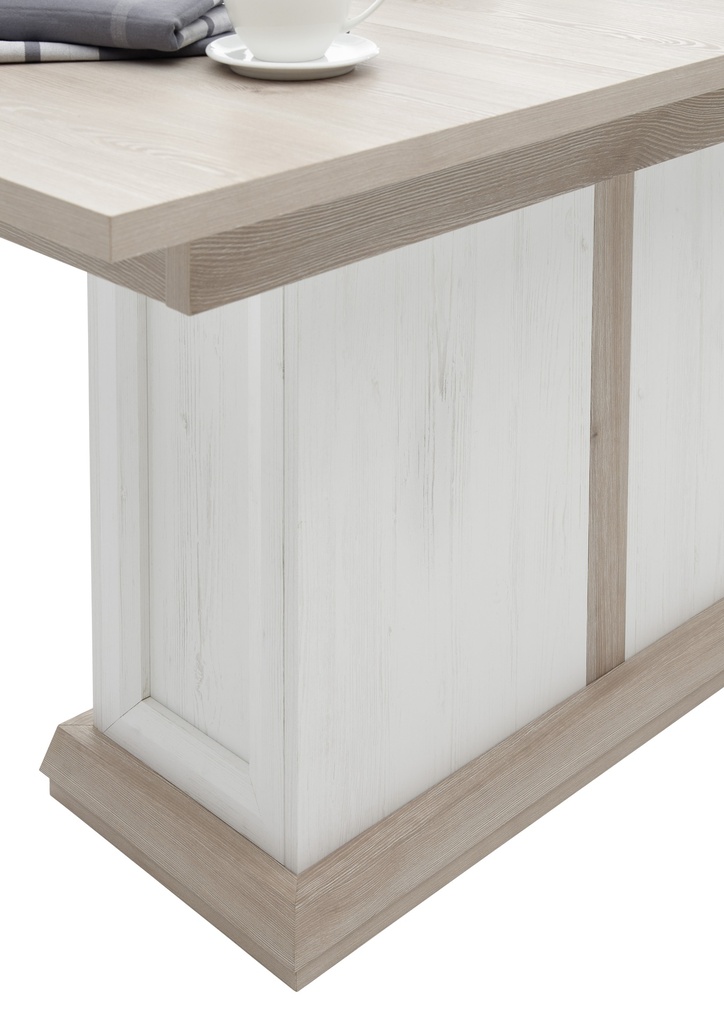 Esstisch AVENUE Tisch Ausziehtisch rechteckig Eiche braun weiß 160cm