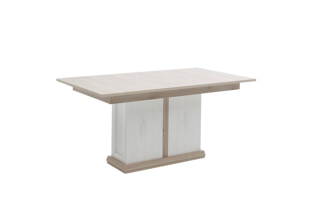 Esstisch AVENUE Ausziehtisch Eiche braun weiß rechteckig 160cm