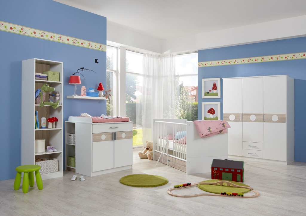 Regal für Wickelkommode KIMBA2 Babyzimmer Kinderzimmer weiß