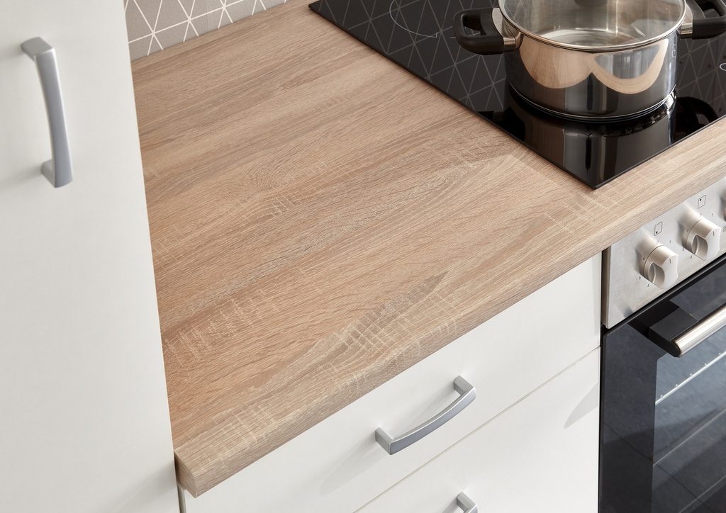 Küche ANDY Einbauküche Küchenzeile Komplettküche mit E-Geräten 270cm weiß