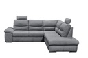 Ecksofa Couch ALMA Schlafsofa grau anthrazit L-Form rechts