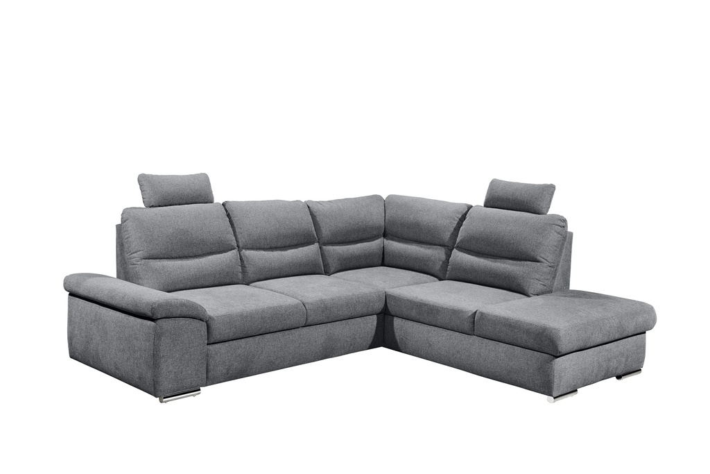 Ecksofa ALMA Couch Schlafcouch Schlafsofa grau anthrazit L-Form rechts