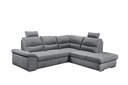 Ecksofa ALMA Couch Schlafcouch Schlafsofa grau anthrazit L-Form rechts