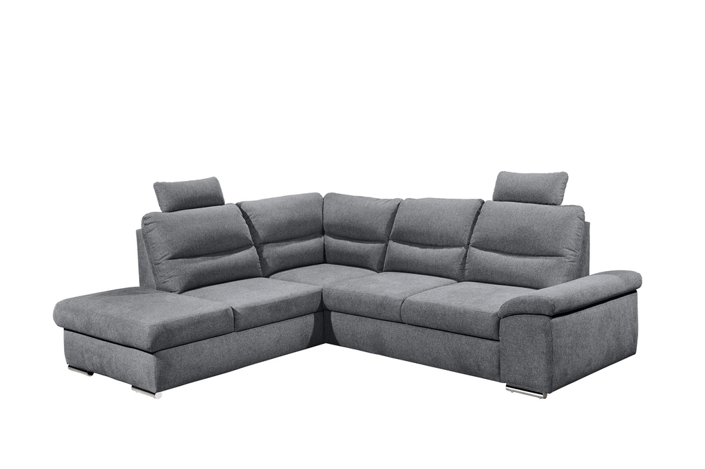 Ecksofa ALMA Couch Schlafcouch Schlafsofa grau anthrazit L-Form links