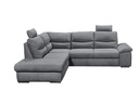 Ecksofa Couch ALMA Schlafsofa olive grün L-Form links