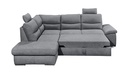 Ecksofa Couch ALMA Schlafsofa olive grün L-Form links