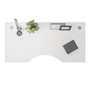 Schreibtisch höhenverstellbar elektrisch Motor ergonomisch 180cm weiß grau