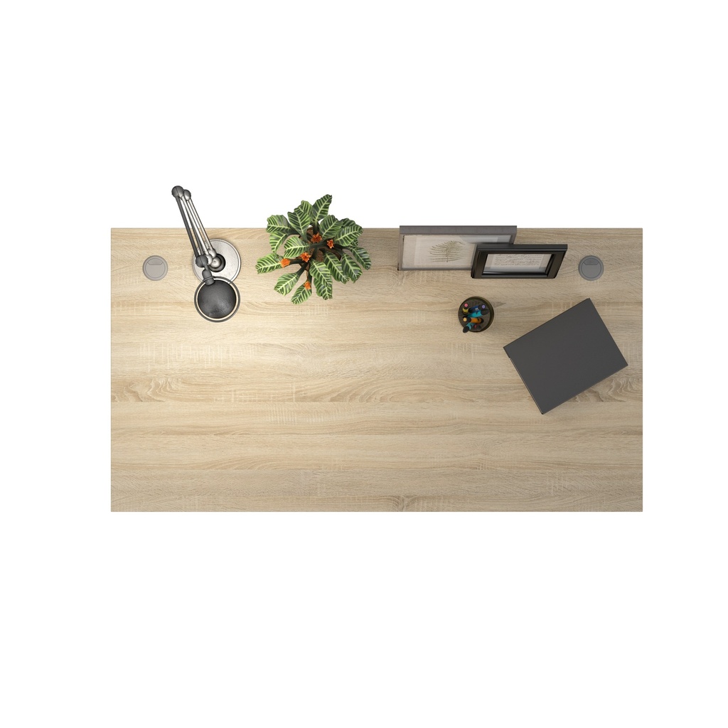 Schreibtisch höhenverstellbar elektrisch Motor ergonomisch 150cm Ahorn grau