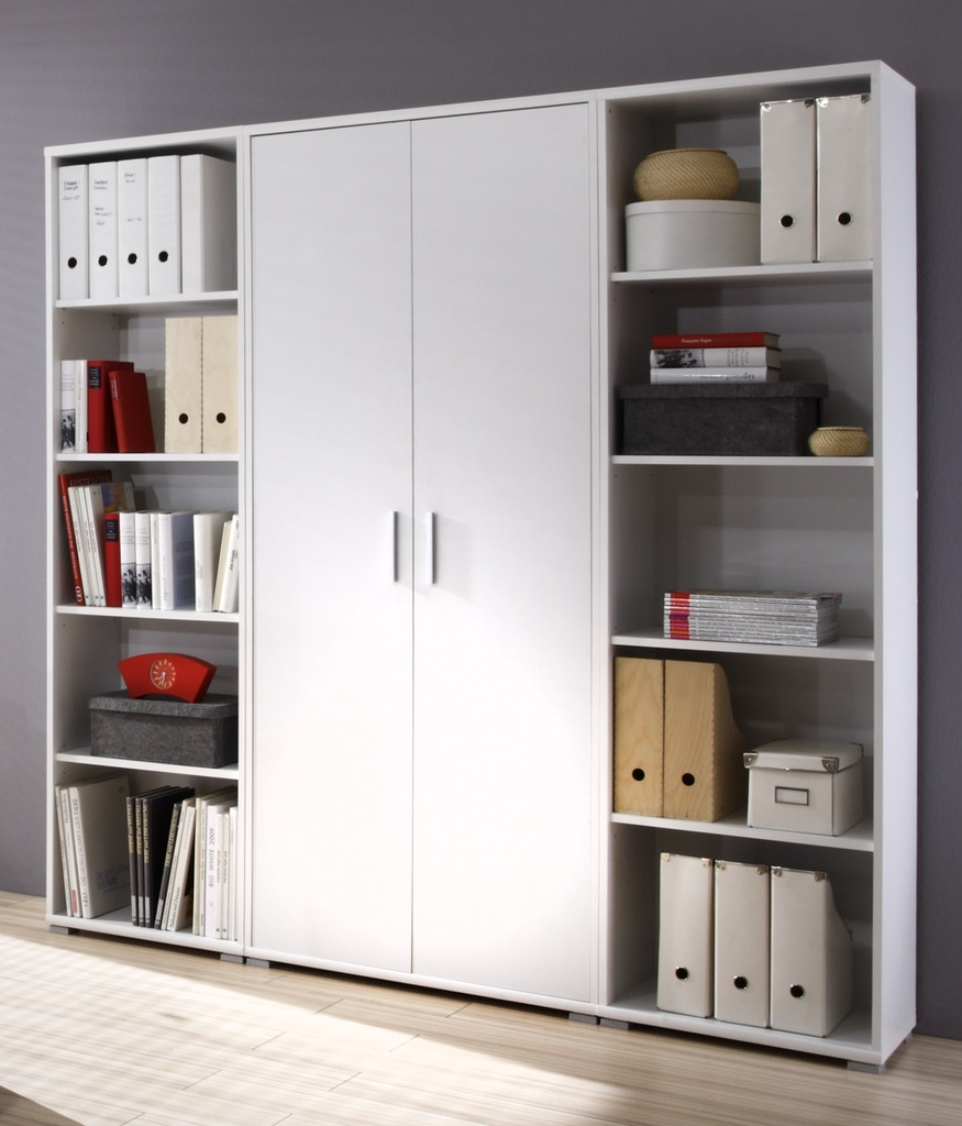 [89-450-17] Regalwand Regal Regal-Set OFFICE LINE Aktenschrank Aktenregal Schrank Büro weiß