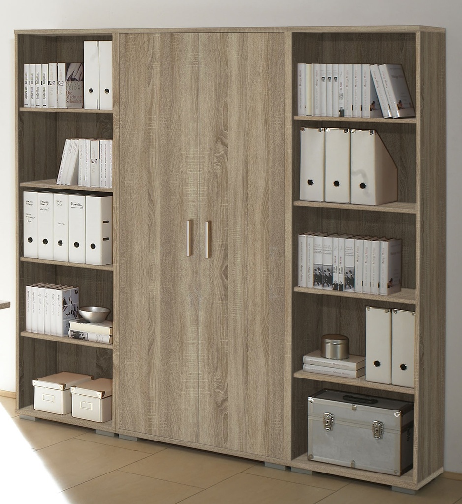 [89-450-66] Regalwand Regal Regal-Set OFFICE LINE Aktenschrank Aktenregal Schrank Büro Eiche