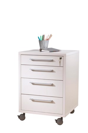 [8041949] Rollcontainer PRIMA Bürocontainer Anstellcontainer vier Schubladen Weiß