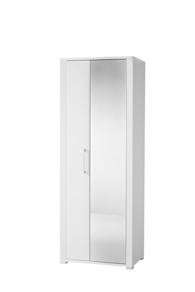 [30-15-WW-01] Garderobe "GO" Garderobenschrank Dielenschrank Hochschrank Spiegel Weiß